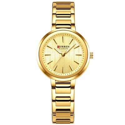 Relógio Feminino Minimalista Dial Quartzo Design Fino à Prova D´agua Dourado