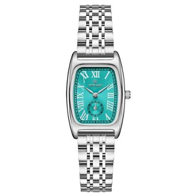 Relógio Feminino Vintage Pulseira Em Aço Mostrador Elegante Casual à Prova D´agua Azul Prata