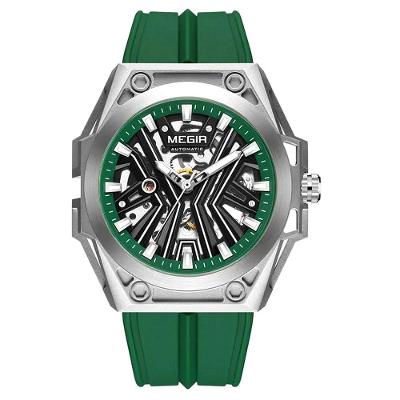 Relógio Masculino Automático Esportivo Pulseira De Silicone Impermeavel Verde
