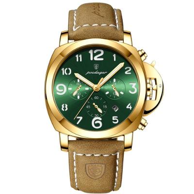 Relógio Masculino Casual De Quartzoesportivo à Prova D´agua 3atm Verde Dourado