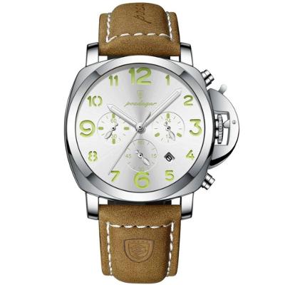 Relógio Masculino Casual De Quartzoesportivo à Prova D´agua 3atm Branco Prata