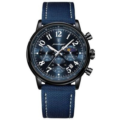 Relógio Esportivo Militar Masculino à Prova D'agua Quartzo Multifuncional Azul