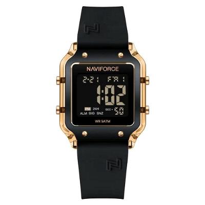 Relógio Feminino Esportivo Multifuncional Digital 5atm A Prova D´agua Preto Rose