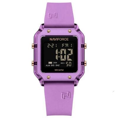 Relógio Feminino Esportivo Multifuncional Digital 5atm A Prova D´agua Roxo