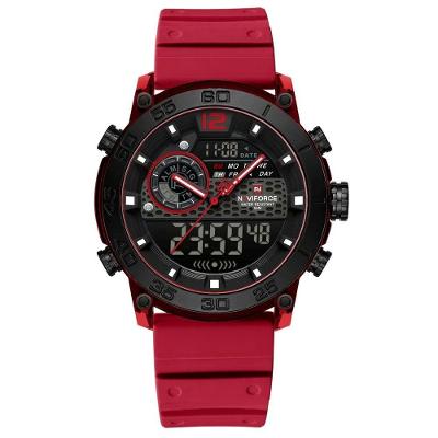 Relógio De Pulso Esportivo Masculino Display Duplo Multifuncional Digital A Prova D´agua Vermelho
