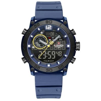Relógio De Pulso Esportivo Masculino Display Duplo Multifuncional Digital A Prova D´agua Azul