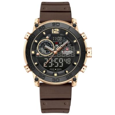 Relógio De Pulso Esportivo Masculino Display Duplo Multifuncional Digital A Prova D´agua Preto Marrom