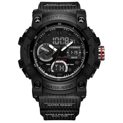 Relógio De Quartzo Masculino Esportivo Digital Led 5atm A Prova D´agua Preto