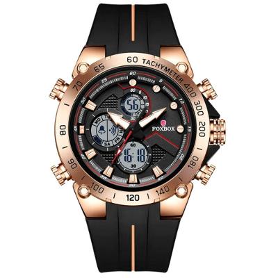 Relógio Masculino Militar Esportivo Dual Display A Prova D´agua Preto Dourado