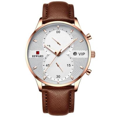 Relógio Masculino Esportivo De Quartzo Moda Casual à Prova D´agua 30m Marrom