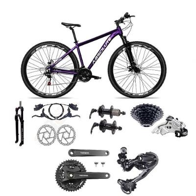 Bicicleta Aro 29 Absolute Nero 5 Câmbios Shimano Deore E Altus 27v Freio Hidraulico Garfo C/trava -roxo Tam.17