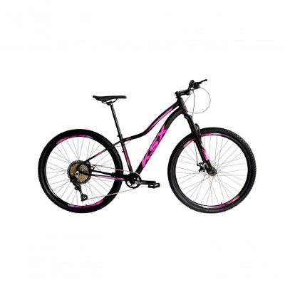 Bicicleta Aro 29 Ksx Sd7 Feminina 12v Garfo Com Trava K7 11/50 Freios Hidráulicos Kit 1x12 - Preto/rosa/violeta Tam. 15