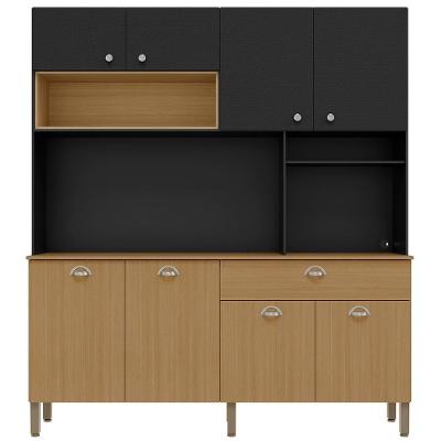 Cozinha Compacta 8 Portas 1 Gaveta 182 Cm Core Freijo Nero Ktp