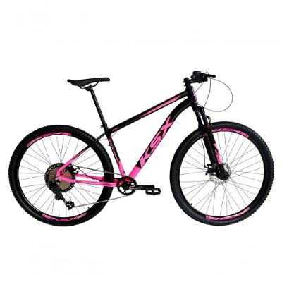 Bicicleta Aro 29 Ksx Sd7 12v Garfo Com Trava K7 11/50 Freios Hidráulicos Kit 1x12 - Rosa/preto Tam. 19