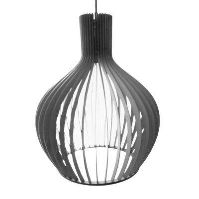 Luminária Teto Tipo Pendente Vegas Mdf Completa - Luminária Teto Tipo Pendente Vegas Mdf Completa - Cor:cinza