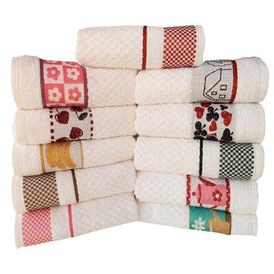 Kit Pano De Copa Lmpeter Atoalhado Com Barra Decorada Jacquard 45cmx70cm(06 Unidade)branco