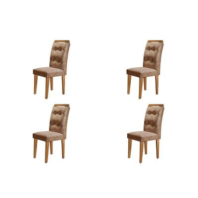 Conjunto 4 Cadeiras Para Sala De Jantar Imbuia