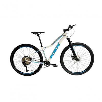 Bicicleta Aro 29 Ksx Sd7 Feminina 12v Garfo Com Trava K7 11/50 Freios Hidráulicos Kit 1x12 - Branco/azul Tam. 17