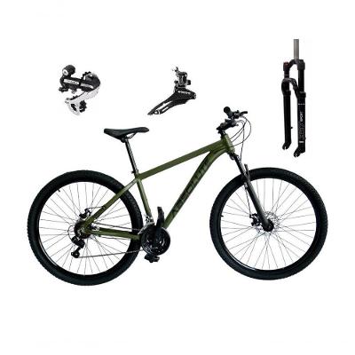 Bicicleta Aro 29 Absolute Nero 5 Câmbio Shimano 24v Acera K7 Garfo Trava Freio A Disco - Oliva Tam.17