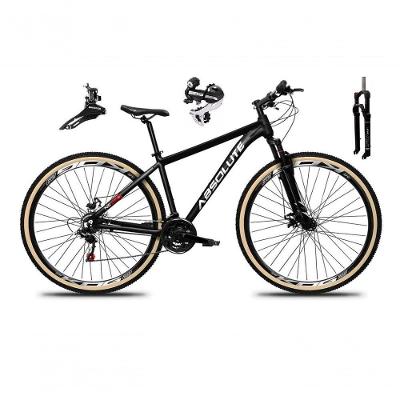 Bicicleta Aro 29 Absolute Nero 5 Câmbio Shimano 24v Acera K7 Garfo Trava Freio A Disco Pneu C/faixa - Preto Tam.17
