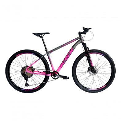 Bicicleta Aro 29 Ksx Sd7 12v Garfo Com Trava K7 11/50 Freios Hidráulicos Kit 1x12 - Rosa/grafite Tam. 17