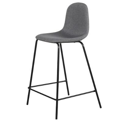 Banco Alto Decorativo Estofado Alegra Cinza Overseas