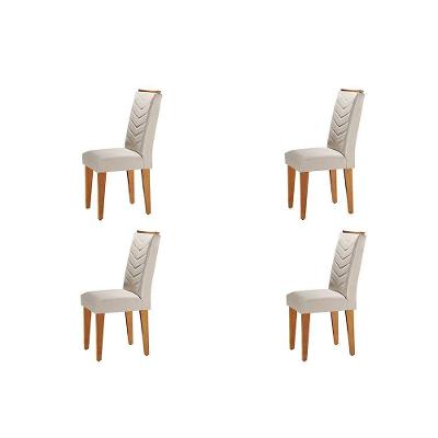 Conjunto 4 Cadeiras Para Sala De Jantar Liz Imbuia