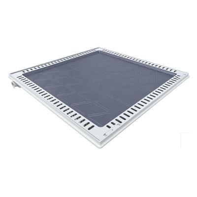 Tampa Piscina Ventilada Casa Máquina 90x90cm Rebaixo Cinza