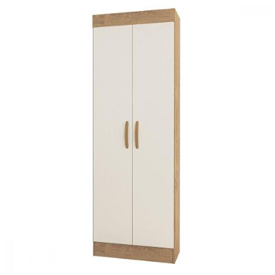 Armário Multiuso Uruguay 2 Portas Canelato Off White Atualle Canelato Rustico Com Off White
