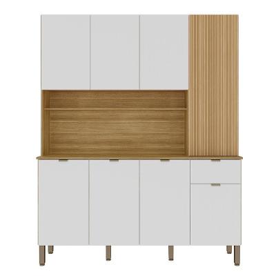 Cozinha Compacta 8 Portas 1 Gaveta 161 Cm Slow Freijo Artico Cp Riscatto