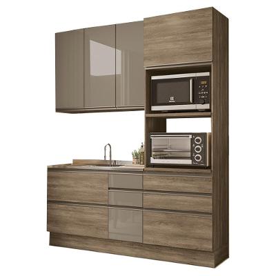 Cozinha Modulada 3 Pecas 190 Cm Mdp Maxxi Nogal Kappesberg Nogal