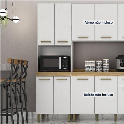 Paneleiro Com Nicho 4 Portas São Luis Valdemoveis Branco