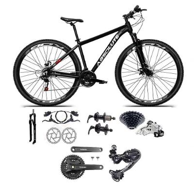 Bicicleta Aro 29 Absolute Nero 5 Câmbios Shimano Deore E Altus 27v Freio Hidraulico Garfo C/trava -preto Tam.17