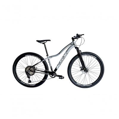 Bicicleta Aro 29 Ksx Sd7 Feminina 12v Garfo Com Trava K7 11/50 Freios Hidráulicos Kit 1x12 - Preto/prata Tam. 15
