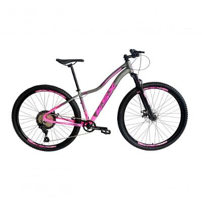 Bicicleta Aro 29 Ksx Sd7 Feminina 12v Garfo Com Trava K7 11/50 Freios Hidráulicos Kit 1x12 - Rosa/grafite Tam. 17