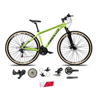 Bicicleta Aro 29 Absolute Nero 5 Alumínio 2x9 18v K7 Freios Hidráulicos Garfo Com Trava Pneu C/faixa - Verde Tam.21
