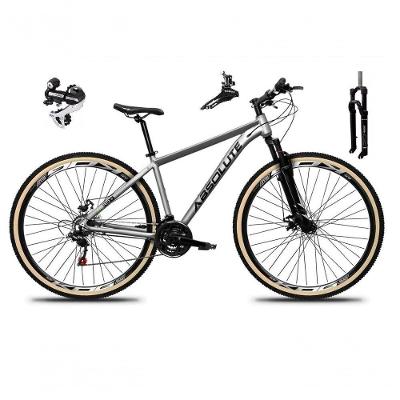 Bicicleta Aro 29 Absolute Nero 5 Câmbio Shimano 24v Acera K7 Garfo Trava Freio A Disco Pneu C/faixa - Cinza Tam.19