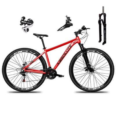 Bicicleta Aro 29 Absolute Nero 5 Câmbio Shimano 24v Acera K7 Garfo Trava Freio A Disco - Vermelho Tam.17