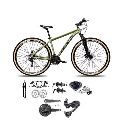 Bicicleta Aro 29 Absolute Nero 5 Câmbios Shimano Deore/altus 27v Freio A Oléo Garfo C/trava Pneu C/faixa -oliva Tam.17