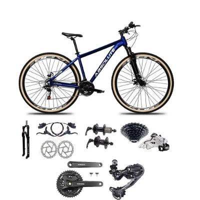 Bicicleta Aro 29 Absolute Nero 5 Câmbios Shimano Deore/altus 27v Freio A Oléo Garfo C/trava Pneu C/faixa -azul Tam.17