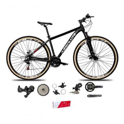 Bicicleta Aro 29 Absolute Nero 5 Alumínio 2x9 18v K7 Freios Hidráulicos Garfo Com Trava Pneu C/faixa - Preto Tam.21