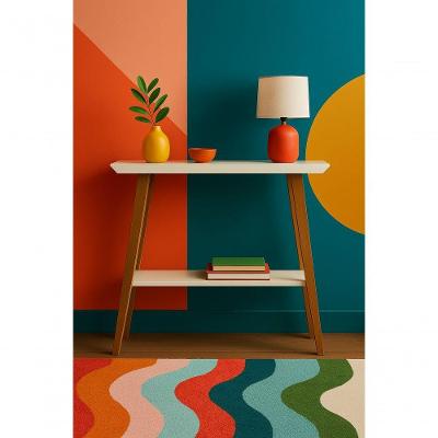 Aparador De Sala Retrô Com Pés Em Madeira Decorativo