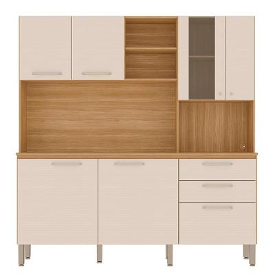 Cozinha Compacta Com Tampo 182 Cm Mega Freijo Soft Ktp Freijo Soft