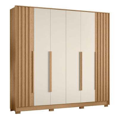 Guarda Roupa Casal 237cm 6 Portas Vinna A02 Off/freijó - Mpozenato