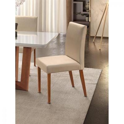 Conjunto 2 Cadeiras Talia Madeira Imbuia Bege