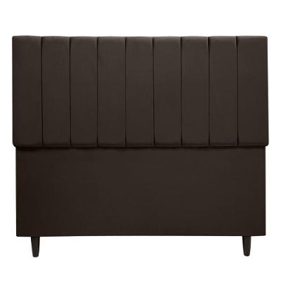 Cabeceira Cama Box Maju 1,40 Casal Veludo Linha Premium Marrom