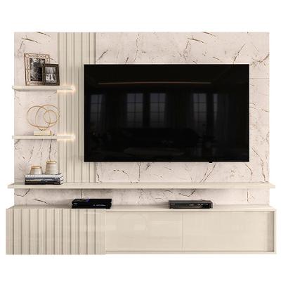Painel Suspenso Tv 65 Pol 3p 200 Cm Atena Madetec Calacata Off White