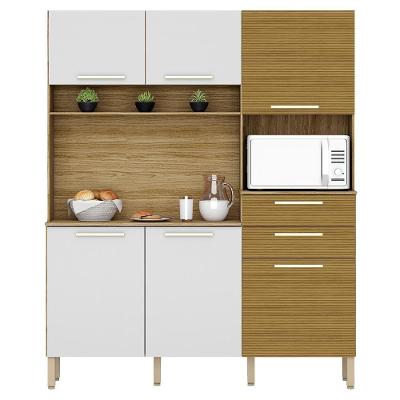 Cozinha Compacta 6 Portas 2 Gavetas 161 Cm Montesa Freijo Supremo Cp Ripado Freijo Ktp