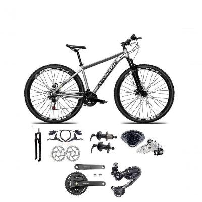 Bicicleta Aro 29 Absolute Nero 5 Câmbios Shimano Deore E Altus 27v Freio Hidraulico Garfo C/trava -cinza Tam.19