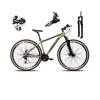 Bicicleta Aro 29 Absolute Nero 5 Câmbio Shimano 24v Acera K7 Garfo Trava Freio A Disco Pneu C/faixa - Oliva Tam.19